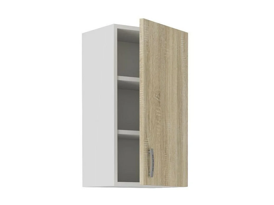 Meuble haut SARA - 1 porte - Décor chene sonoma - L40xP31xH71,5 cm - Fabriqué en Pologne