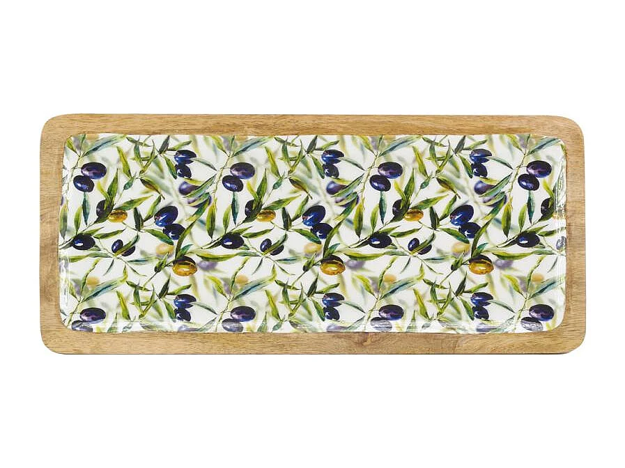 Plateau en manguier et résine - Olives Plateau