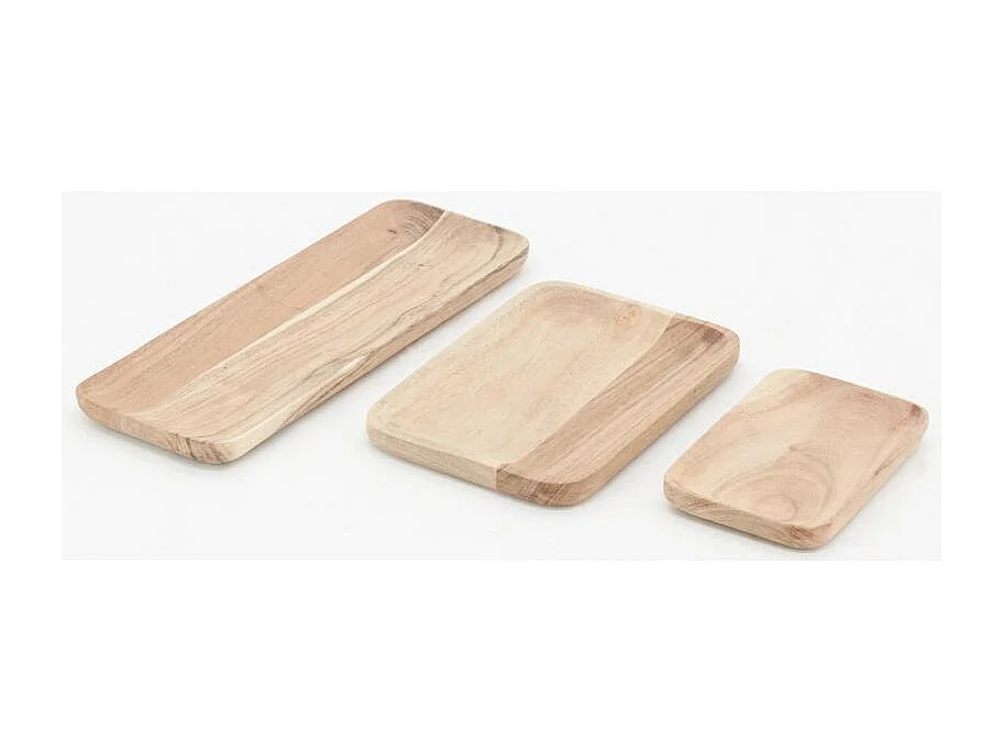 Plateau rectangulaire en acacia naturel L30