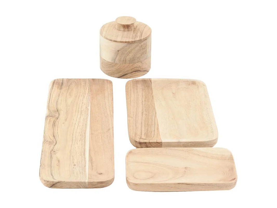 Plateau rectangulaire en acacia naturel L30