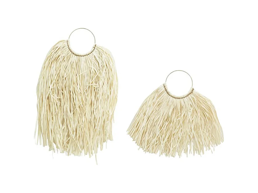 Décors muraux en palmier naturel et franges