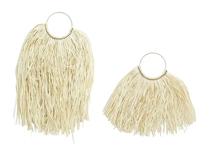 Décors muraux en palmier naturel et franges