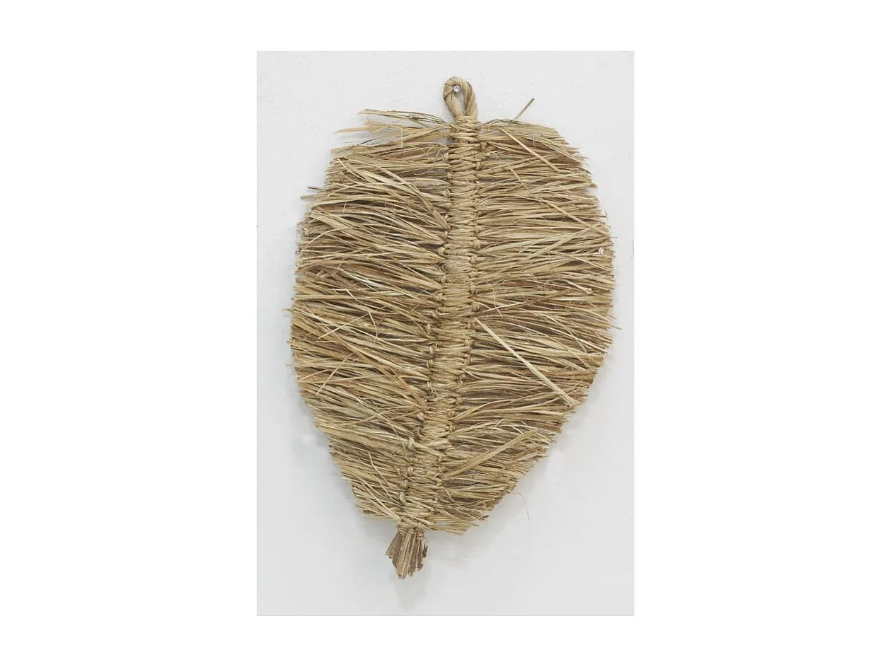 Décorations murales en jute naturel Feuille (lot de 2)