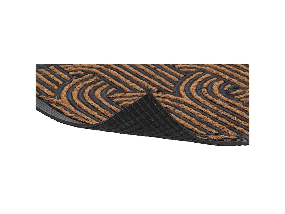 Paillasson en fibres de coco et caoutchouc avec motifs 75 x 45 cm Art déco