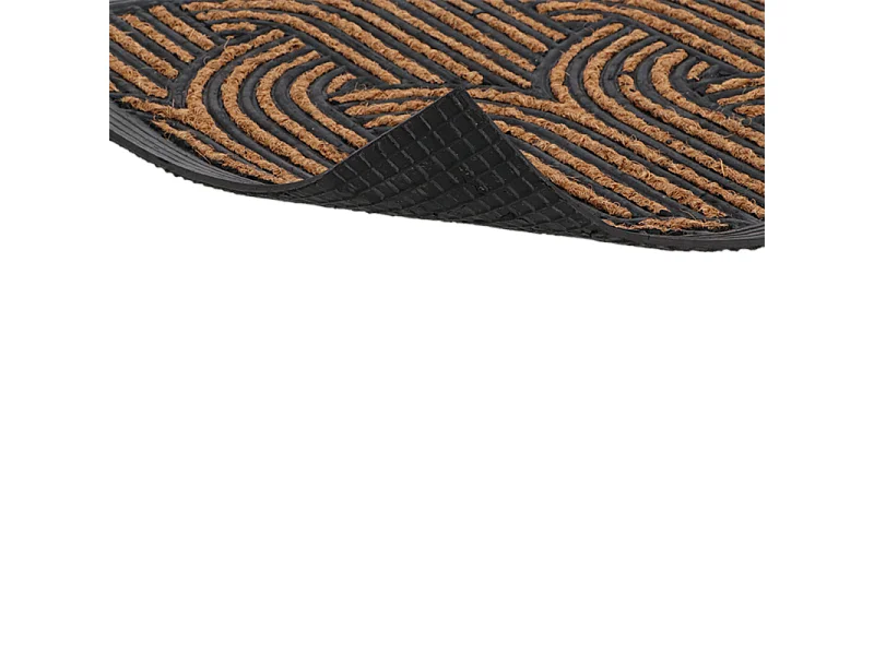 Paillasson en fibres de coco et caoutchouc avec motifs 75 x 45 cm Art déco