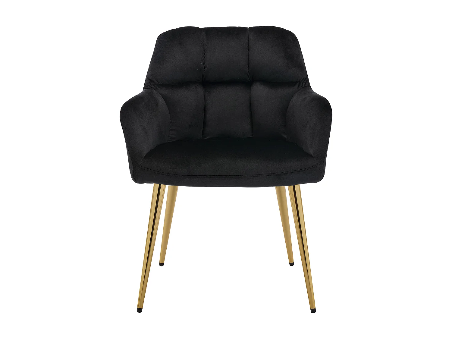 Lot de 2 chaises avec accoudoirs en velours et métal doré - Noir - PEGA de Pascal MORABITO