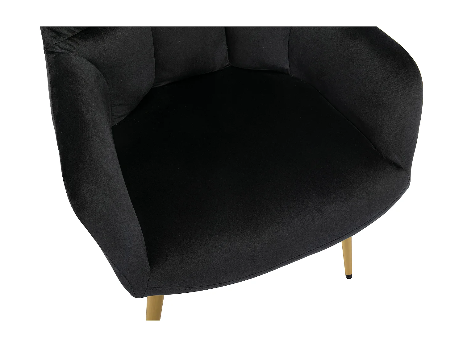 Lot de 2 chaises avec accoudoirs en velours et métal doré - Noir - PEGA de Pascal MORABITO