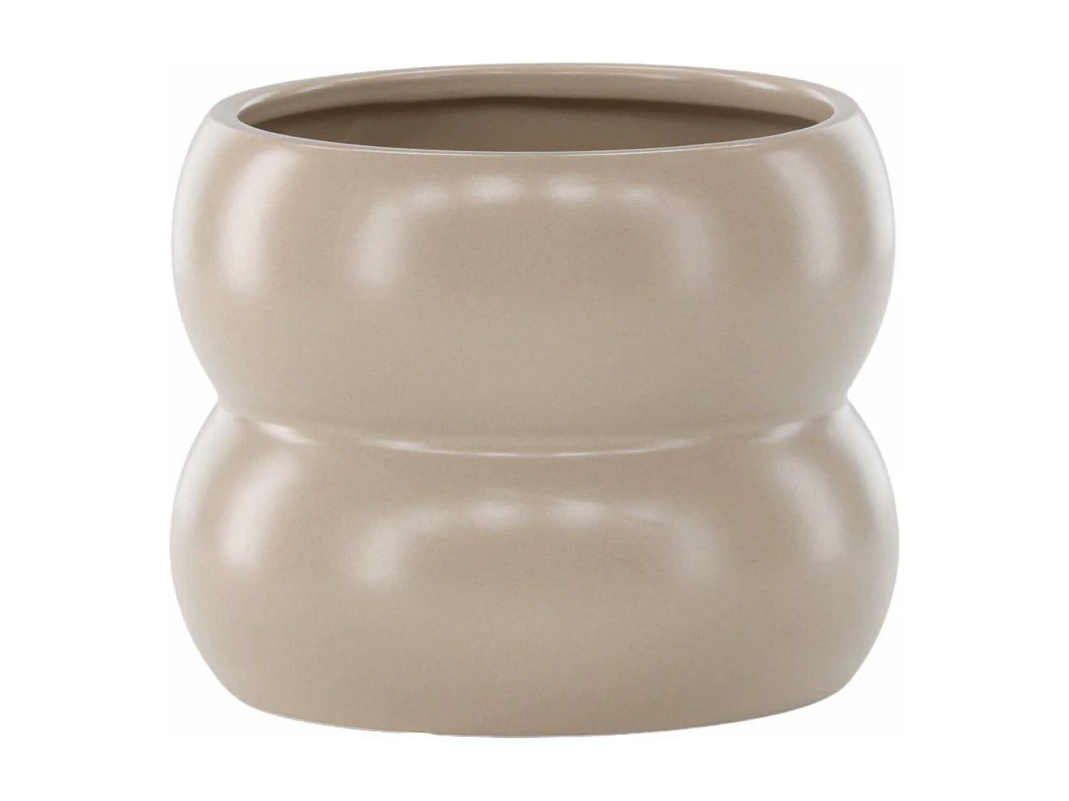 Dapne Blumentopf matt beige.