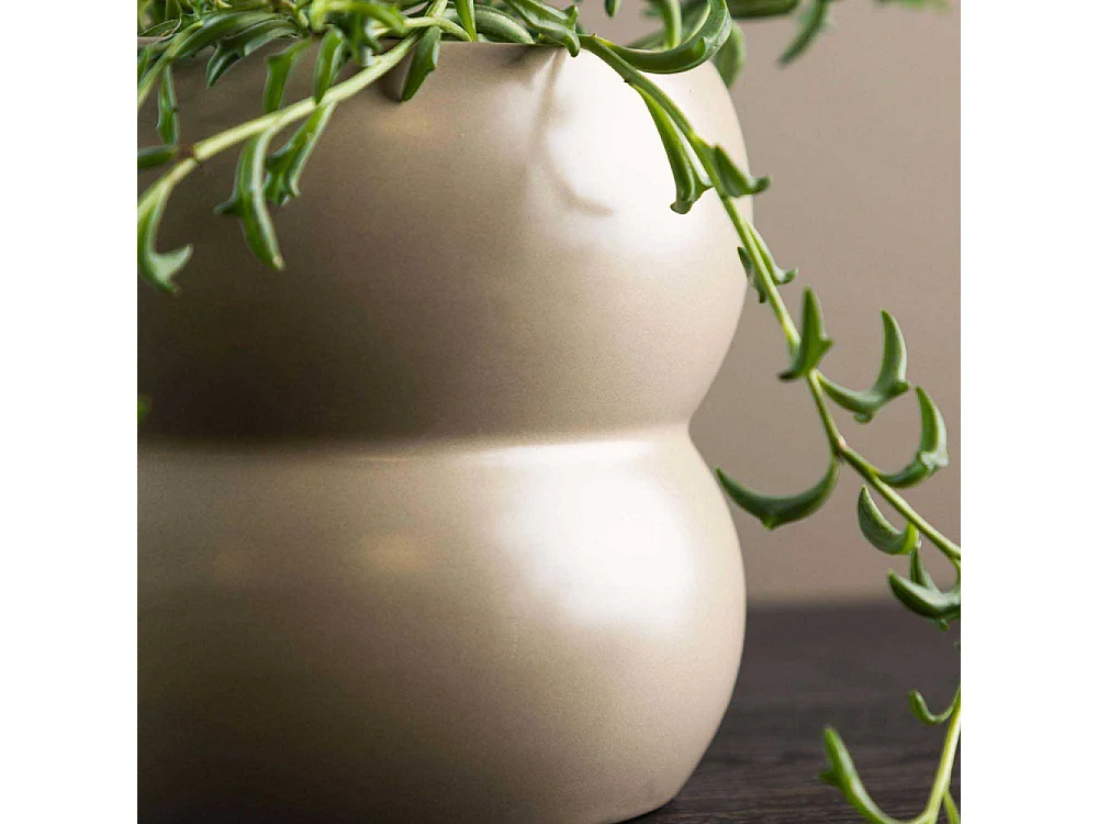 Pot Déco en Céramique "Dapne" 16cm Beige