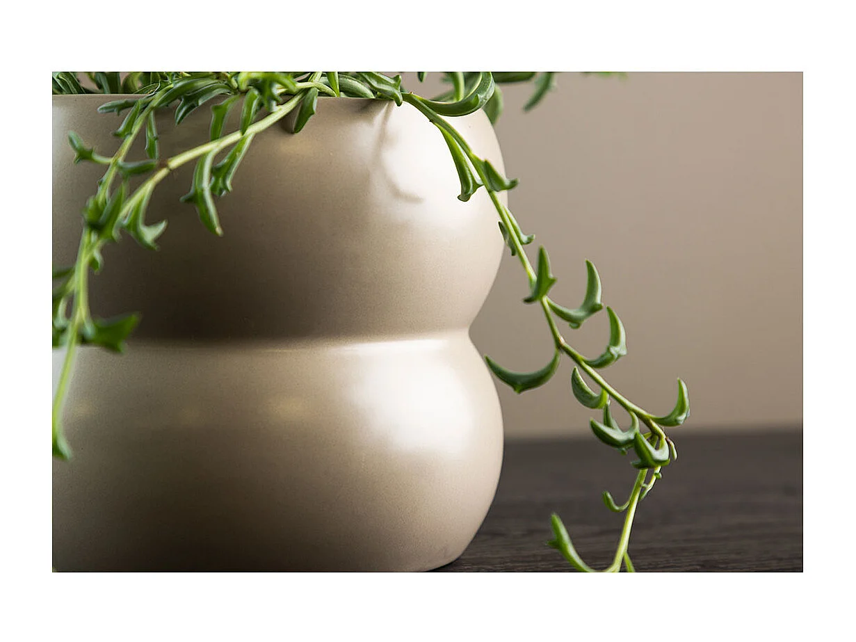 Pot Déco en Céramique "Dapne" 16cm Beige