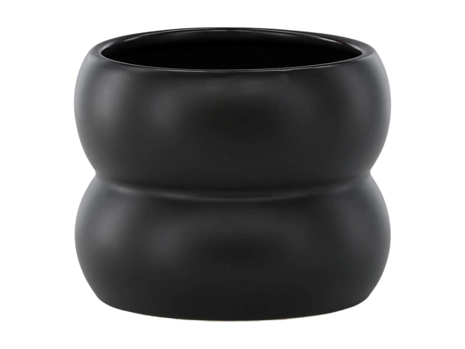 Pot Déco en Céramique "Dapne" 16cm Noir