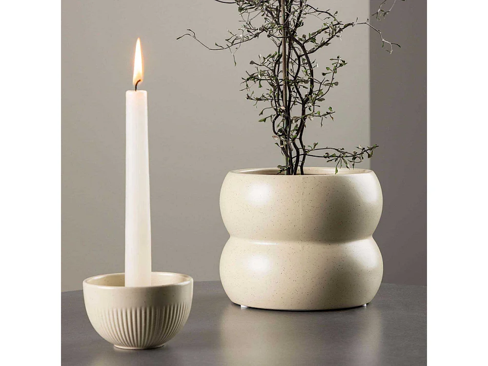 Dapne Blumentopf beige.