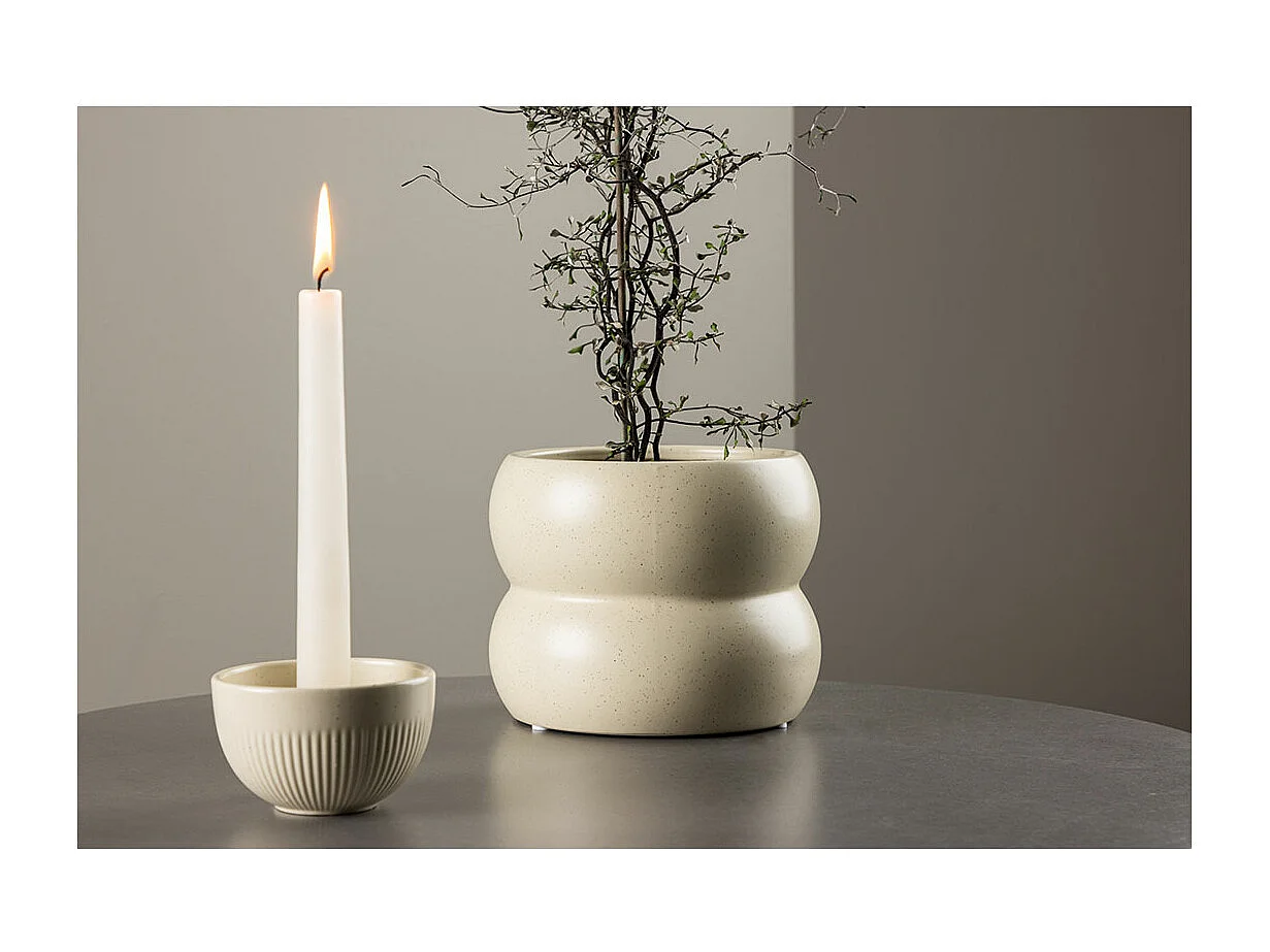 Dapne Blumentopf beige.