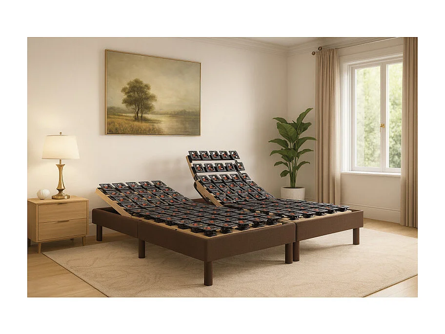 Sommier électrique Essenzia Zen VITALITE 2x70x190 Plots