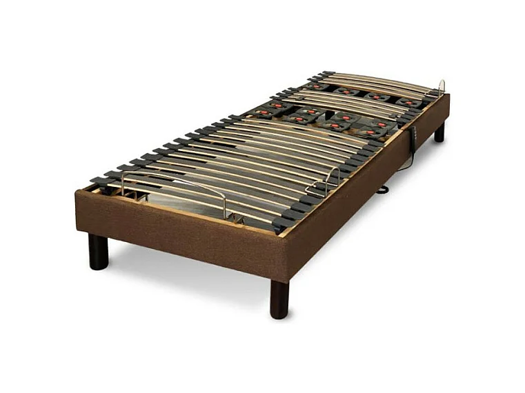 Sommier electrique Essenzia Zen EMOTION MARRON 2x70x190