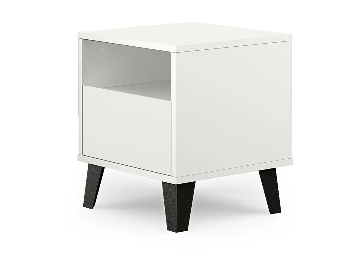 SONIA - Nachttisch im skandinavischen Stil - Abmessungen 40x39x45.5 cm - 1 Regal + 1 Schublade