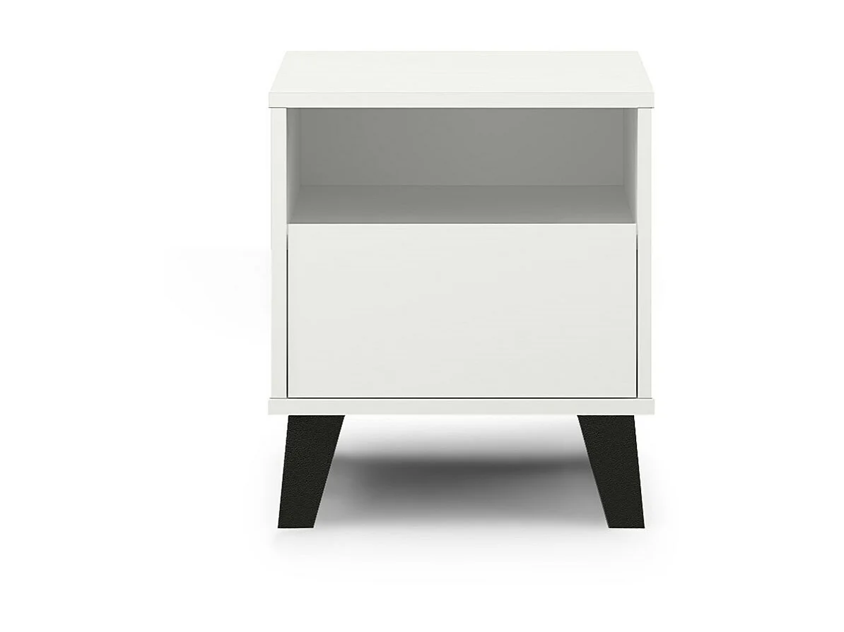 SONIA - Nachttisch im skandinavischen Stil - Abmessungen 40x39x45.5 cm - 1 Regal + 1 Schublade