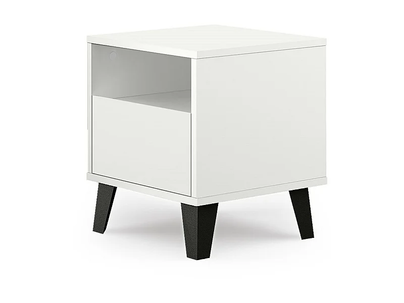 SONIA - Nachttisch im skandinavischen Stil - Abmessungen 40x39x45.5 cm - 1 Regal + 1 Schublade