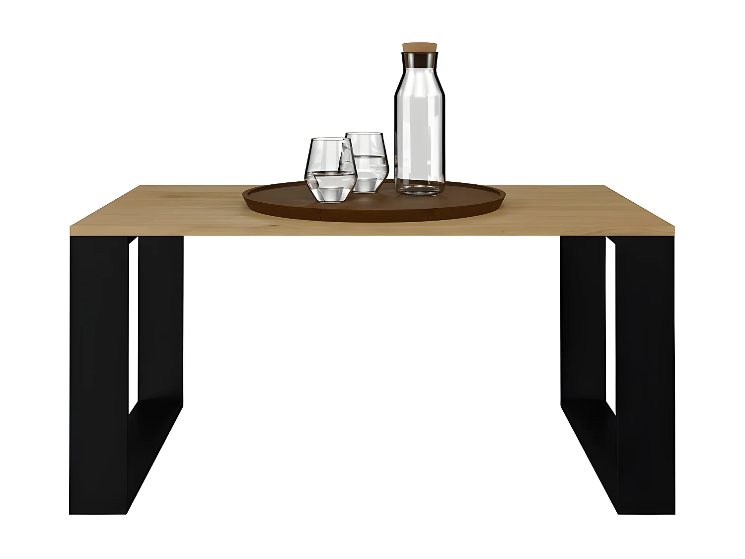 ALADA - Rechteckiger Couchtisch im Industriestil - 90x58x50 cm - Couchtisch