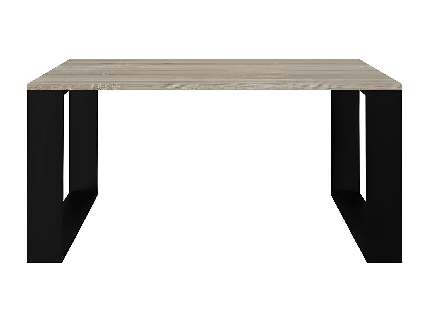 ALADA - Rechteckiger Couchtisch im Industriestil - 90x58x50 cm - Couchtisch - Holzoptik