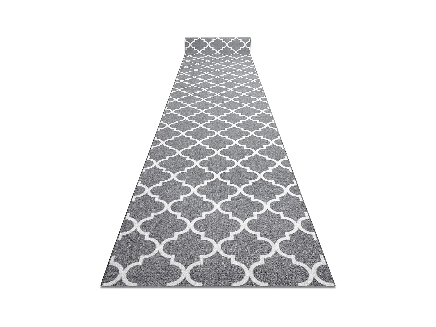 TAPIS DE COULOIR ANTIDÉRAPANT TRÈFLE MAROCAIN gris TRELLIS 30352 120x900 cm