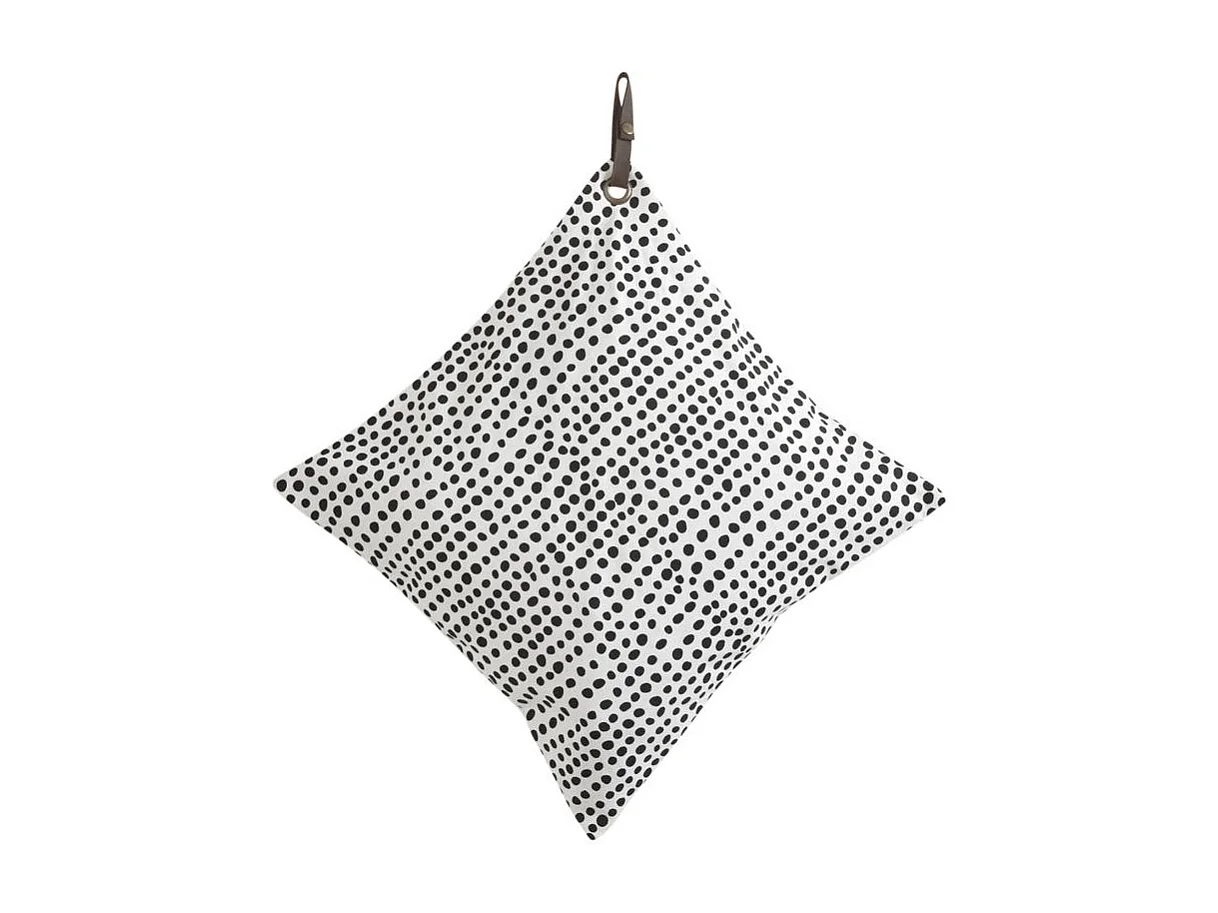 Coussin blanc à pois noirs 45 x 45 Pois