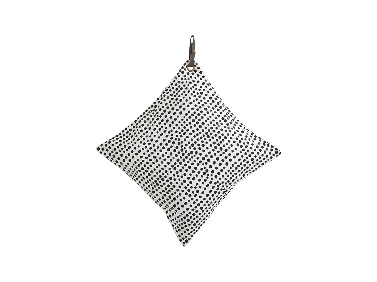 Coussin blanc à pois noirs 45 x 45 Pois