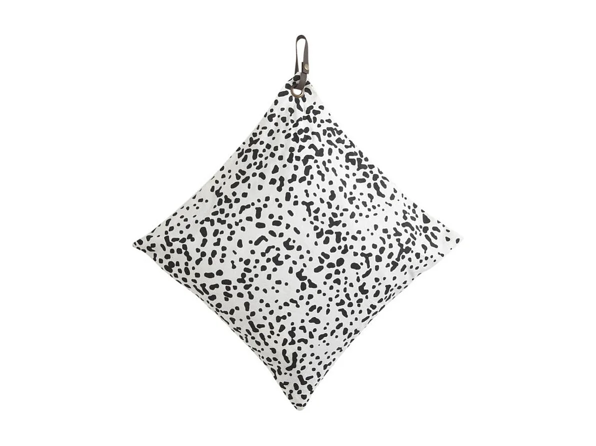 Coussin en coton avec sangle cuir NCO1960