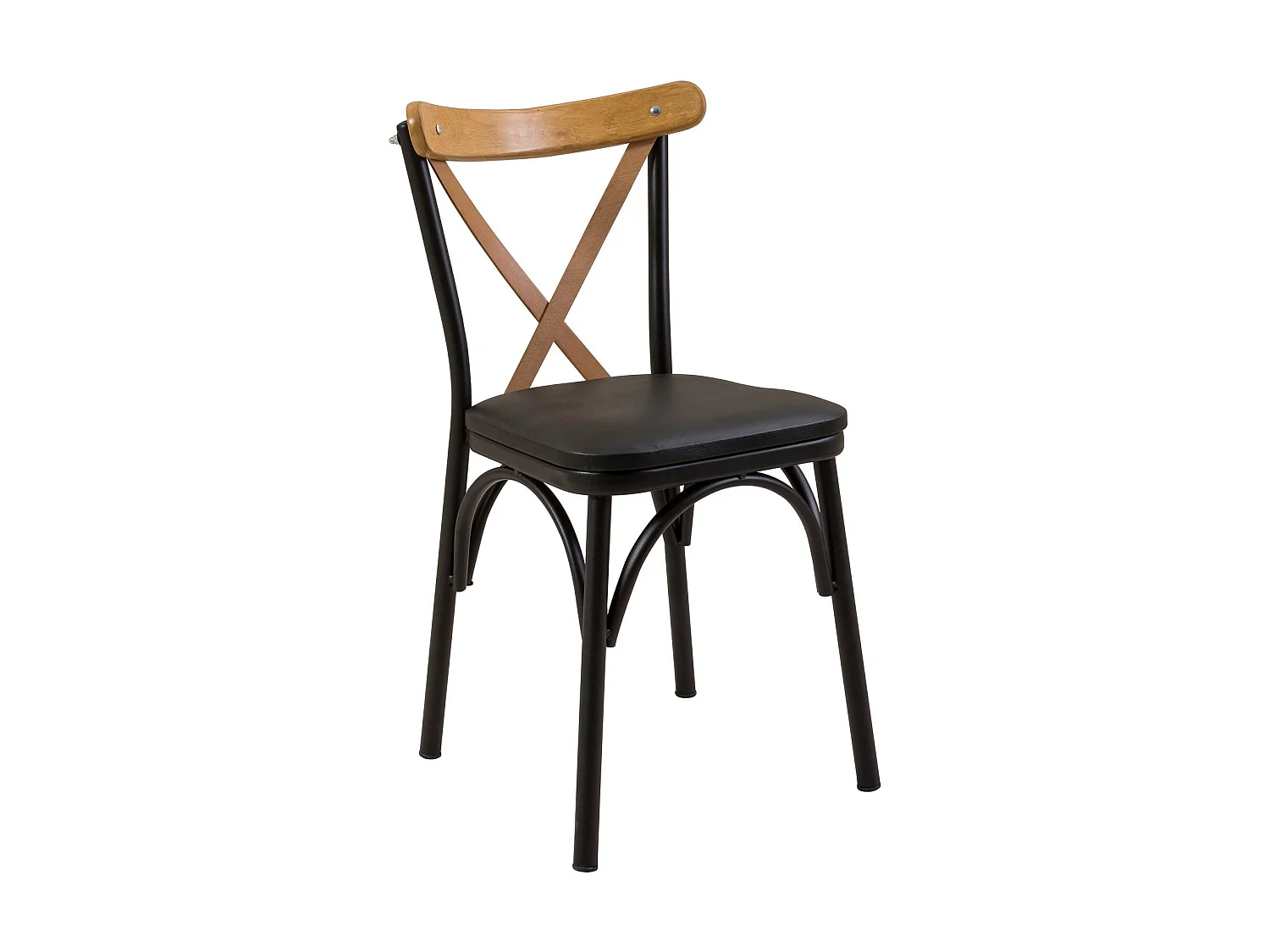 Ensemble 1 table extensible 4 chaises et 1 banc naturel et noir Kontante