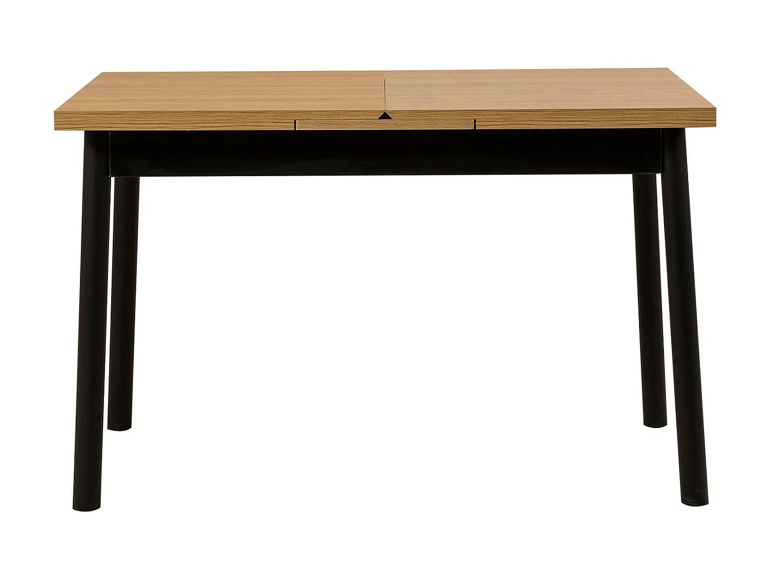 Ensemble 1 table extensible 4 chaises et 1 banc naturel et noir Kontante