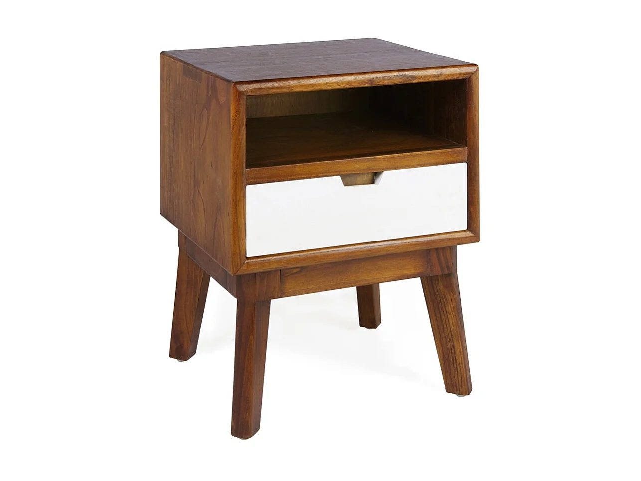 Chevet 1 tiroir et 1 niche bois massif de mindi Kretos 60cm