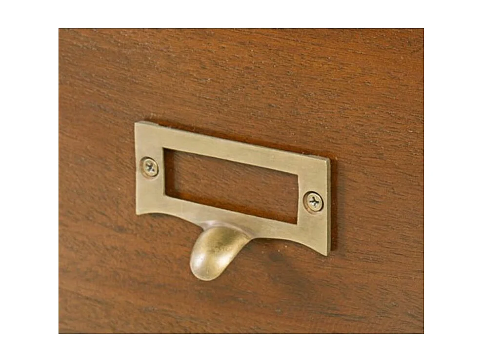 Chevet 3 tiroirs coloniale en bois d'acajou massif Falkane 45cm