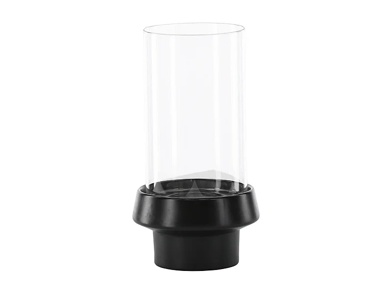 Lanterne en Verre "Davida" 29cm Noir