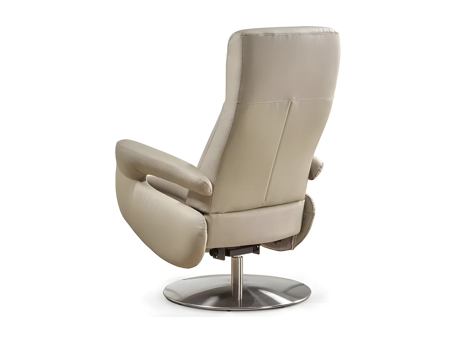 Fauteuil de relaxation électrique 2 moteurs en cuir avec têtière réglable Balbo-Couleur Gris foncé