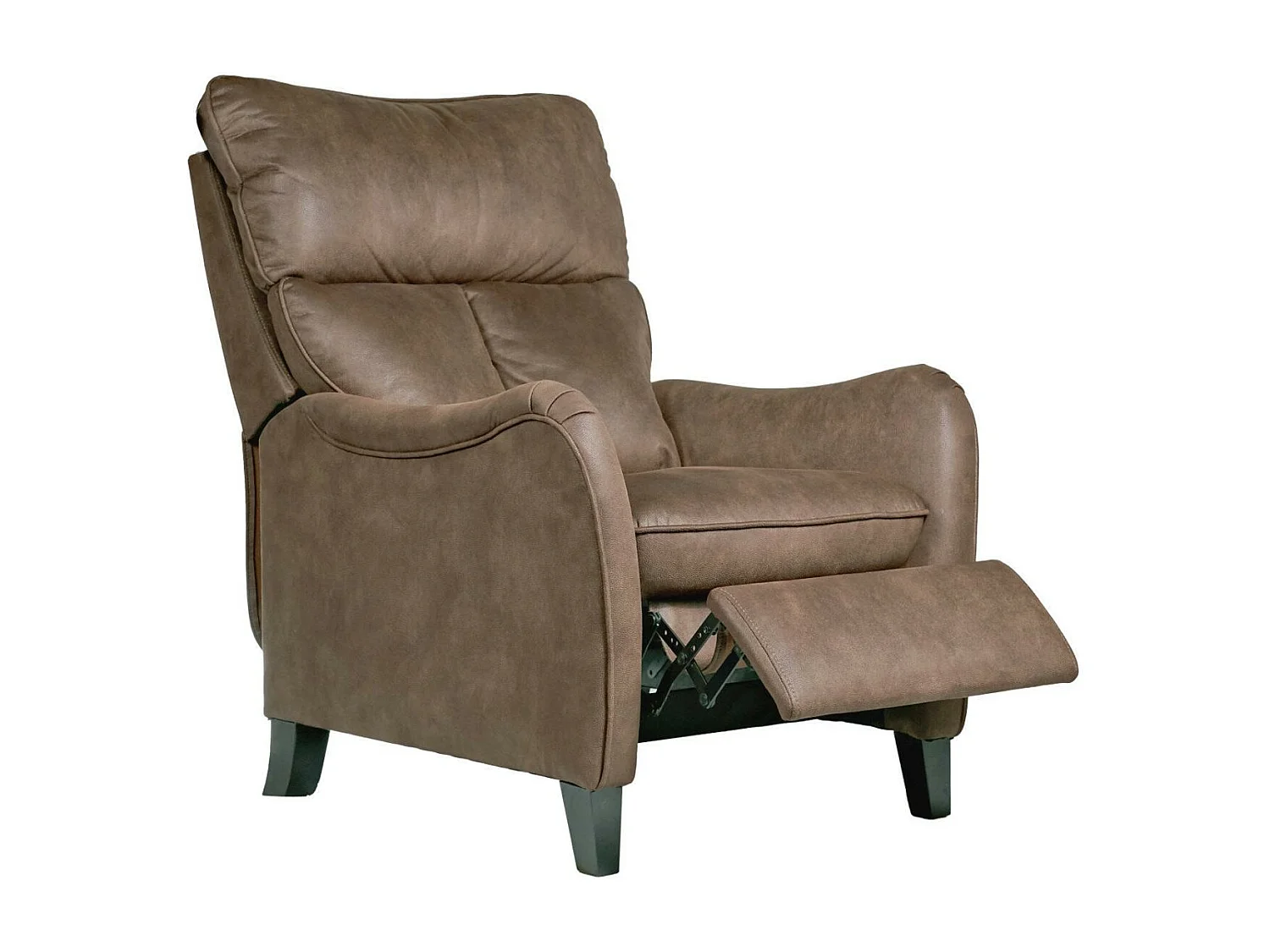 Fauteuil de relaxation manuel microfibre Mika-Couleur Marron clair