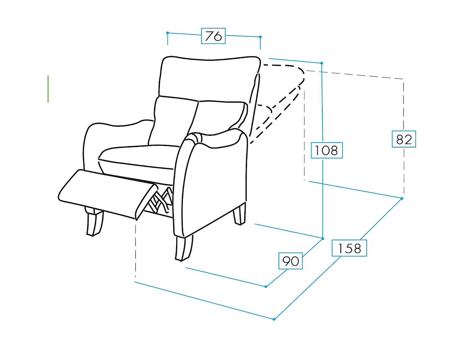 Fauteuil de relaxation manuel microfibre Mika-Couleur Marron clair