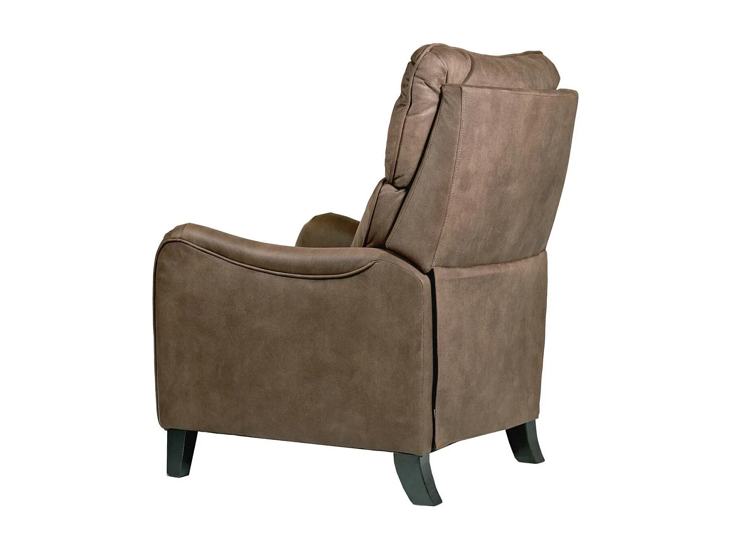 Fauteuil de relaxation manuel microfibre Mika-Couleur Marron clair