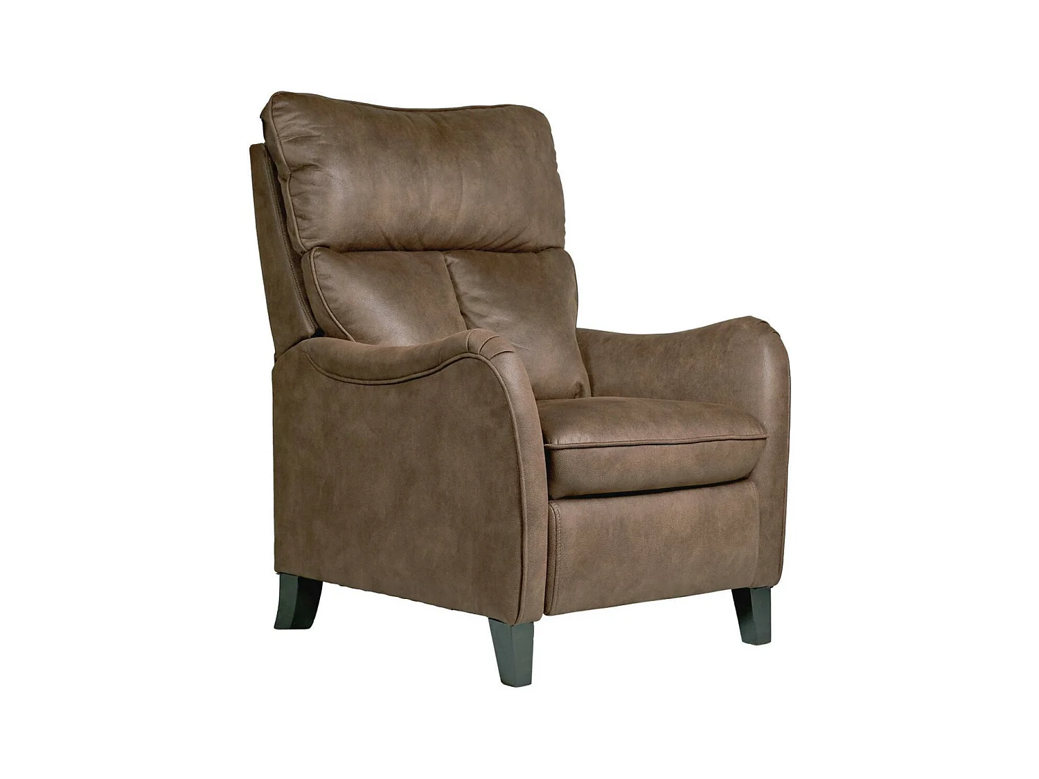 Fauteuil de relaxation manuel microfibre Mika-Couleur Marron clair