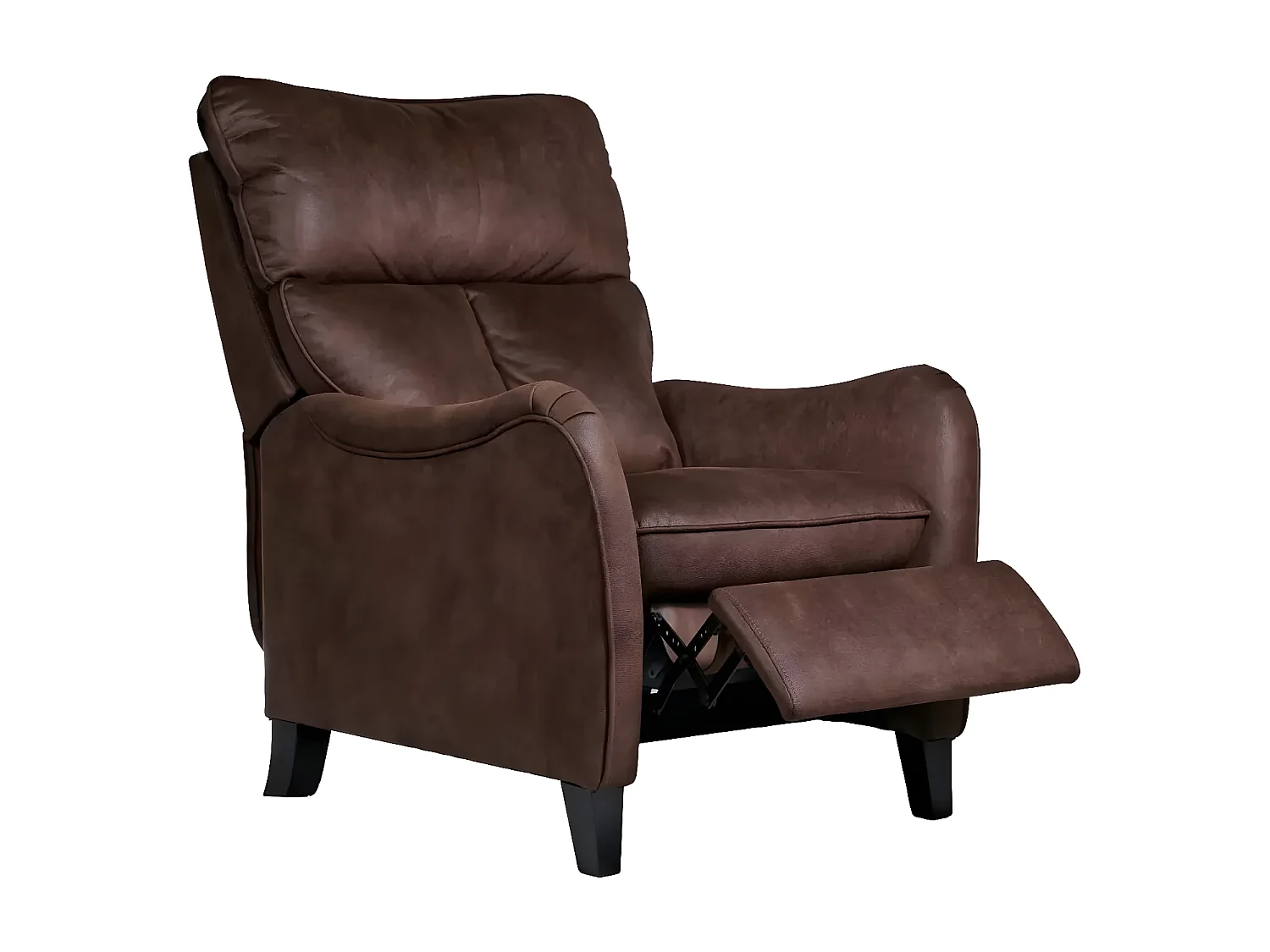 Fauteuil de relaxation manuel microfibre Mika-Couleur Marron clair