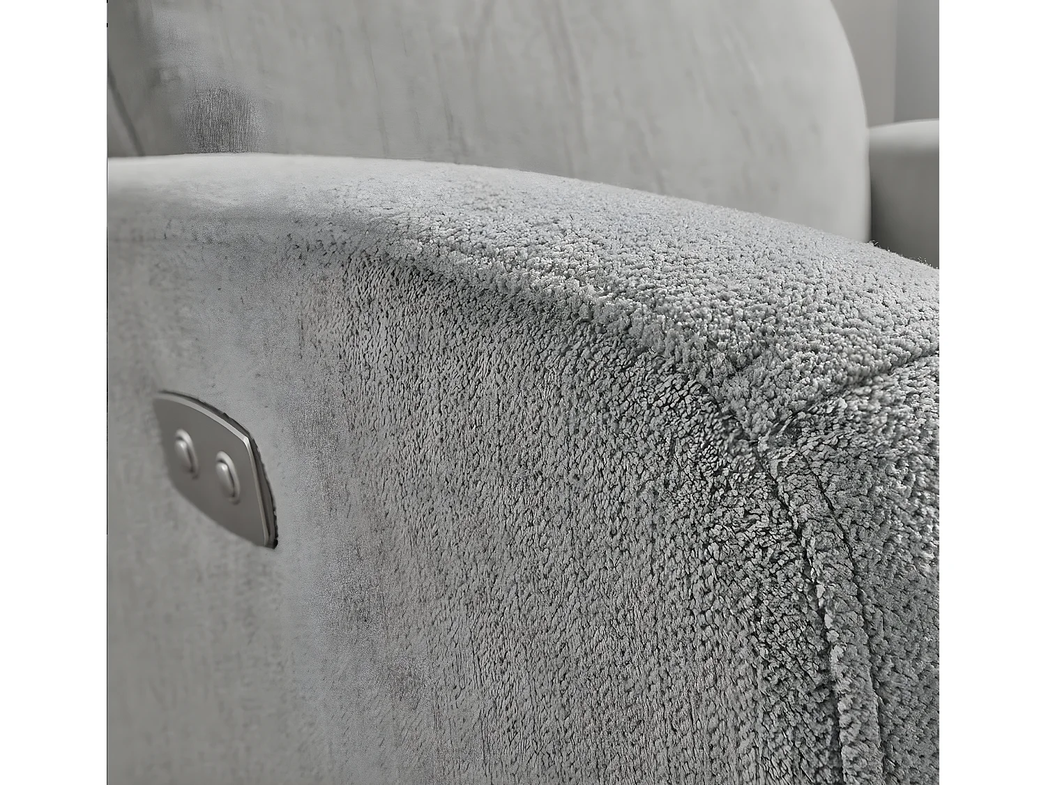 Fauteuil de relaxation électrique microfibre Kali-Couleur Gris clair