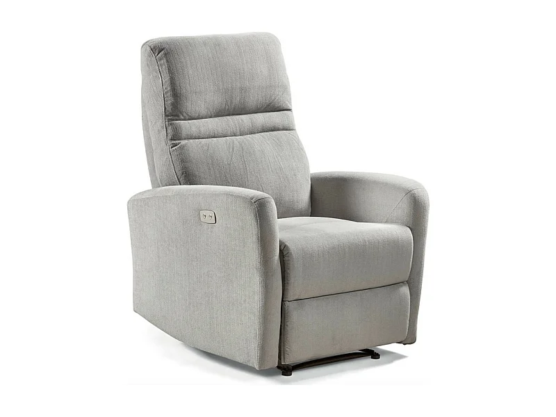 Fauteuil de relaxation électrique microfibre Kali-Couleur Gris clair