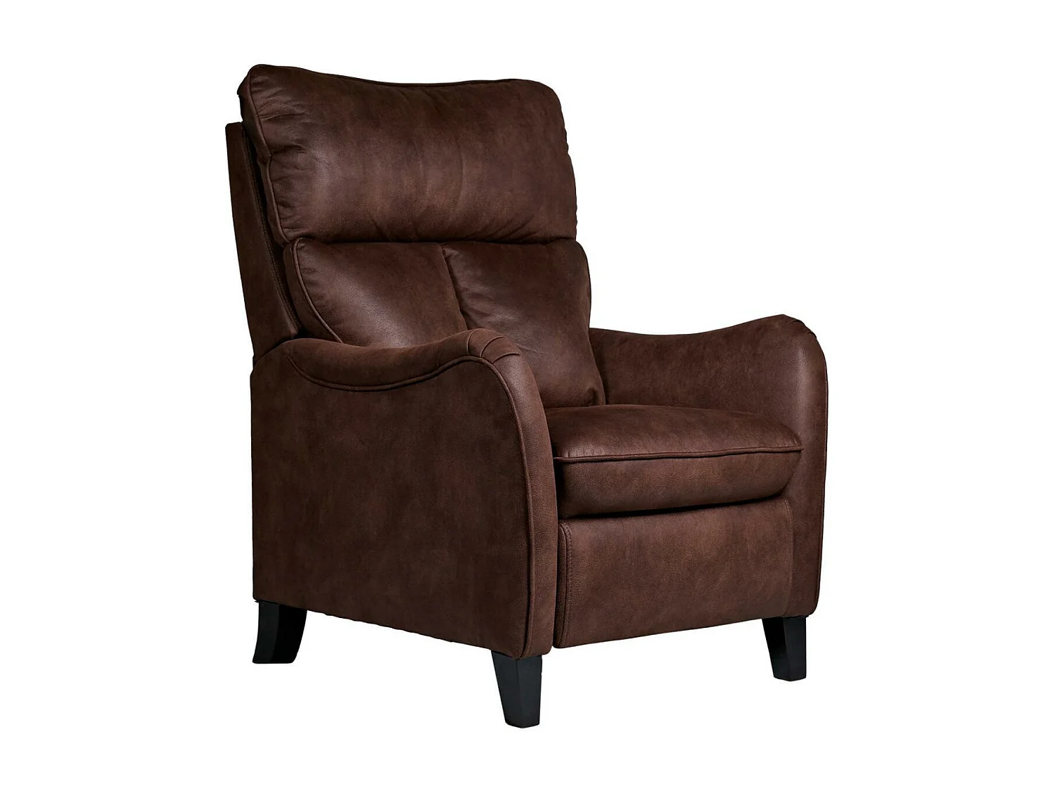 Fauteuil de relaxation manuel microfibre Mika-Couleur Marron
