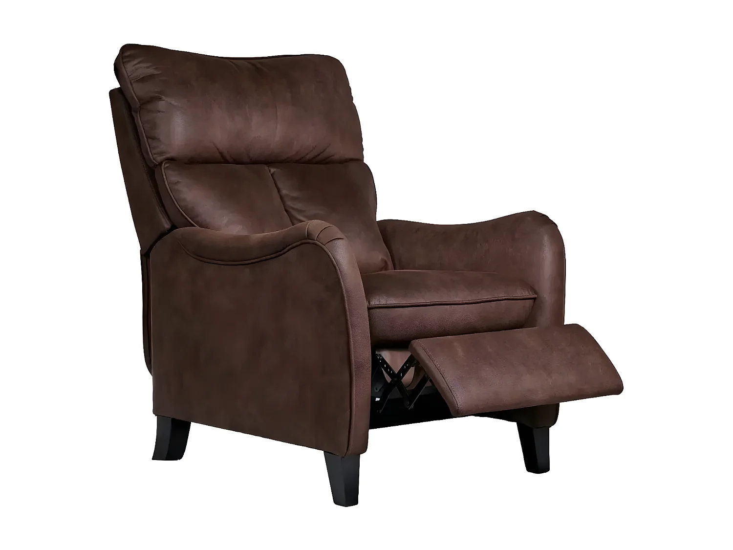 Fauteuil de relaxation manuel microfibre Mika-Couleur Marron