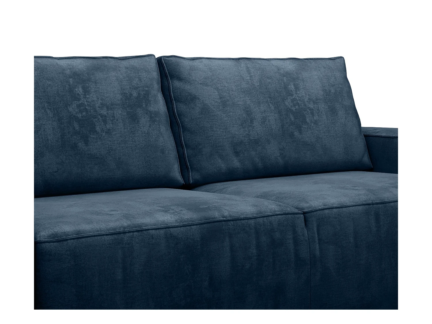 Gran sofá convertible de terciopelo WILACE - Comodidad moderna y elegante-Color Azul