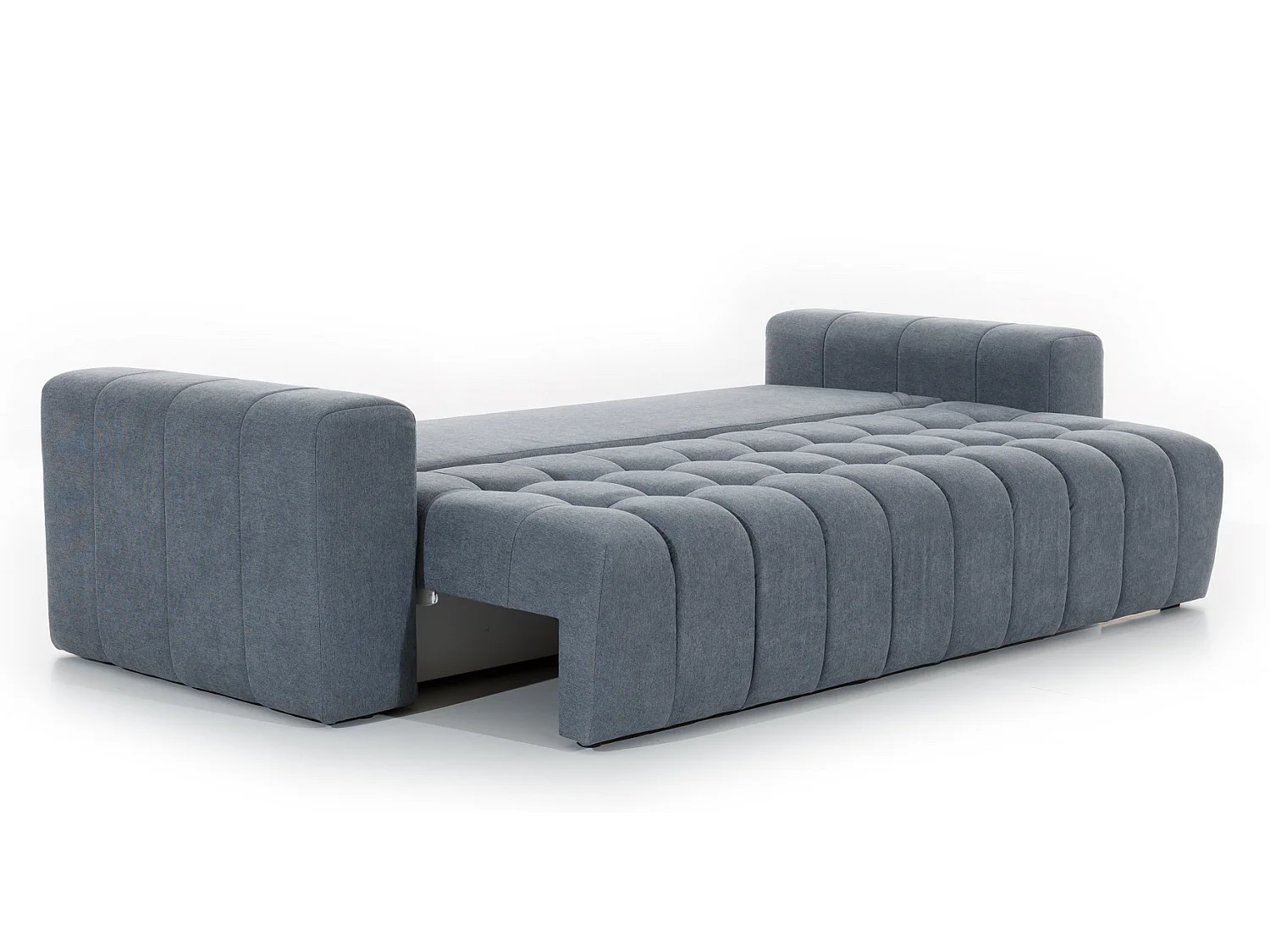 Canapé convertible express 3 places avec coffre en tissu doux vert olive