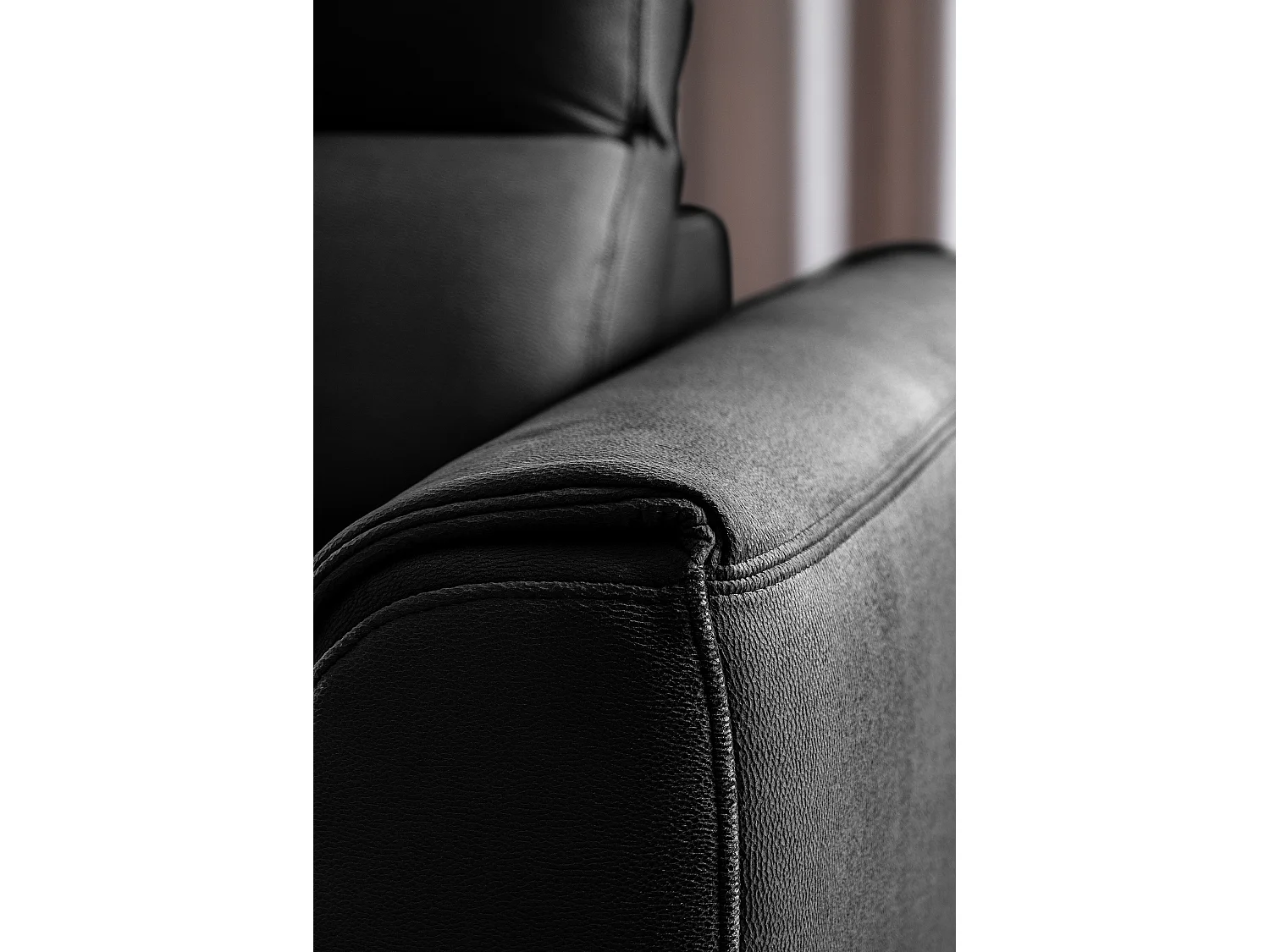 Canapé d'angle gauche convertible tissu noir Noblesse 255cm 2