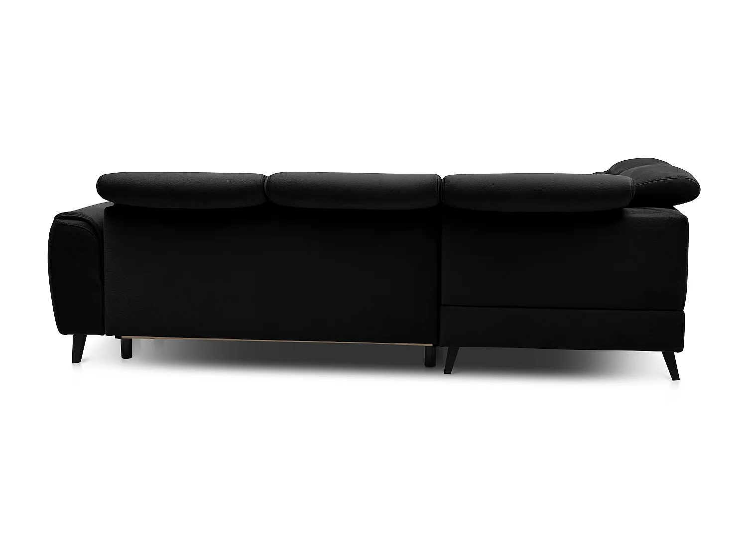 Canapé d'angle gauche convertible tissu noir Noblesse 255cm 2