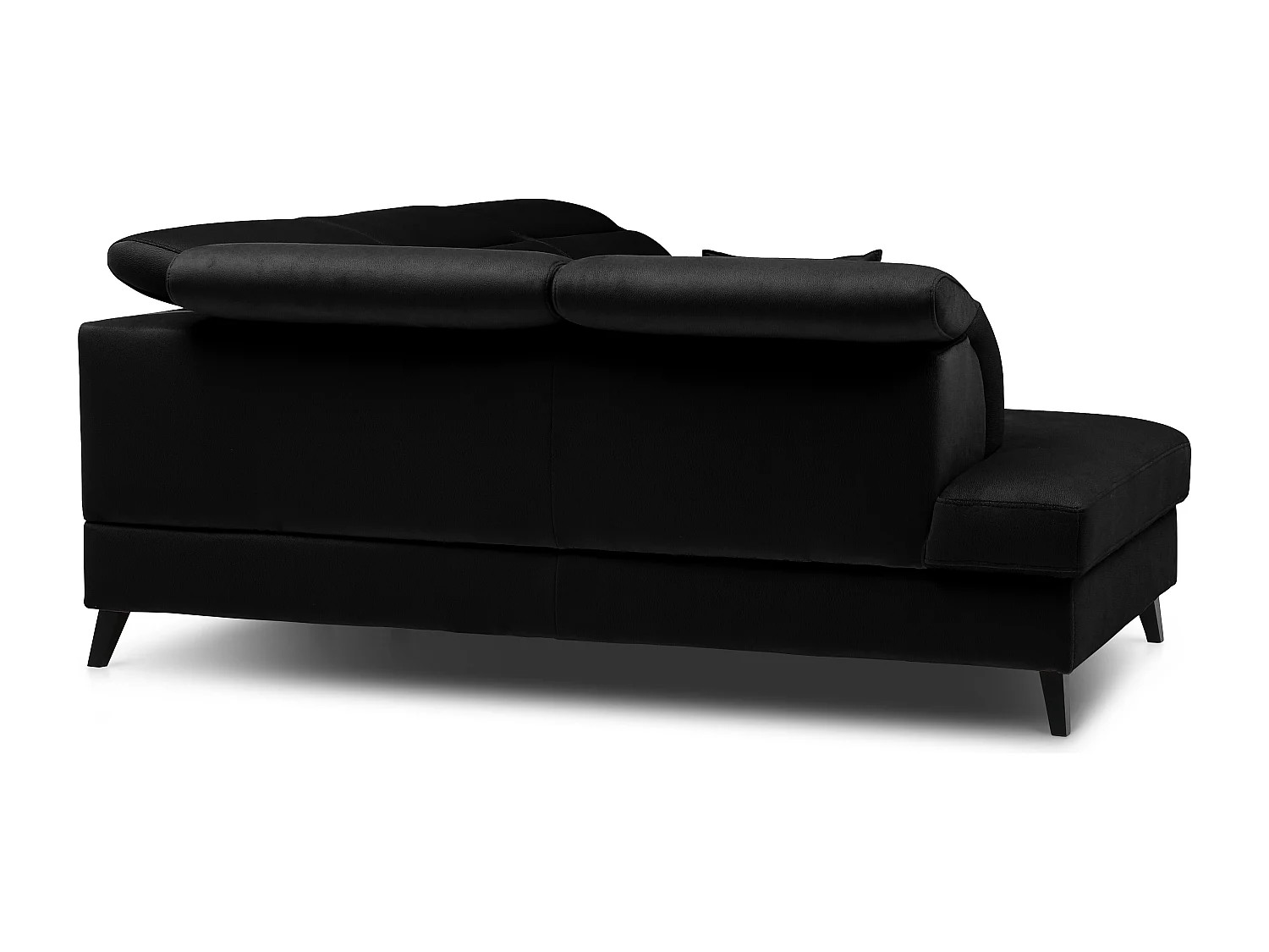 Canapé d'angle gauche convertible tissu noir Noblesse 255cm 2