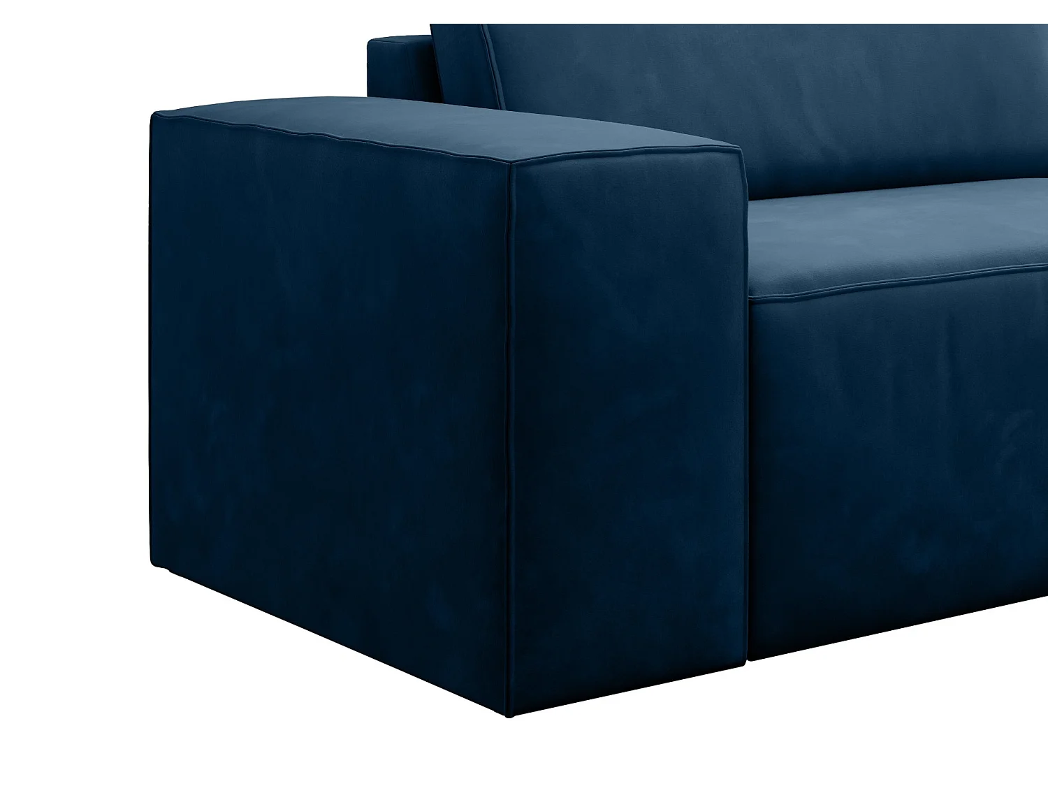 Canapé convertible 4 places tissu bleu foncé Willace 260cm