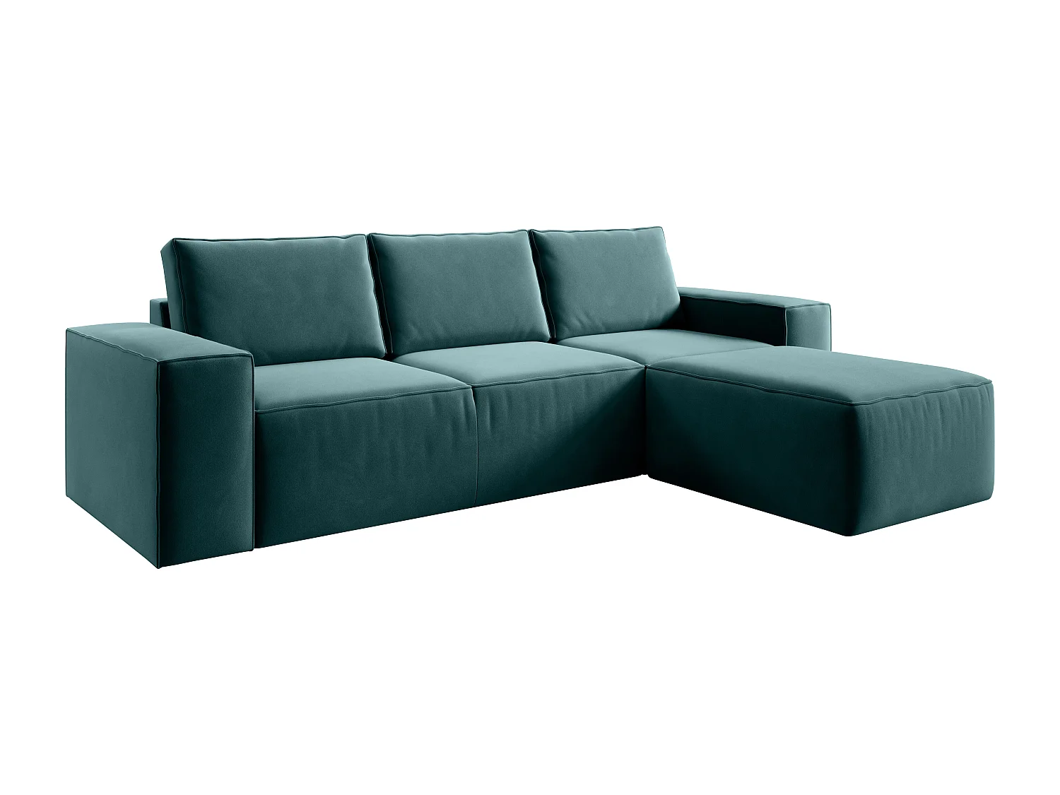 Willace groen fluwelen moderne converteerbare hoekbank links 302 cm